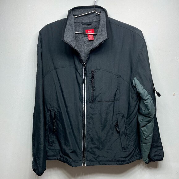 Men's Mossimo Fleece-lined Zip Jacket - Black & Green - Size Small - Picture 1 of 3